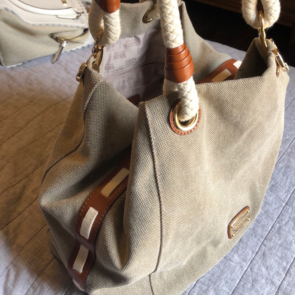 Michael Kors Nautical Burlap Bag